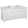 Kitchen Bath Collection Abbey 72" Double Bath Vanity, White, Quartz -Kraus Shop 9791bdbb01c50342 5041 w800 h800 b1 p0