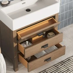 MOD The Berkshire Bathroom Vanity, Reclaimed Fir, 30", Single Sink, Freestanding -Kraus Shop 98c13fcb03c743c5 7065 w800 h800 b0 p0