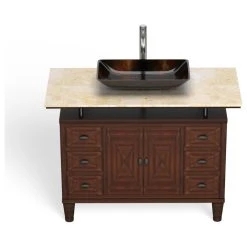 MOD The Woodard Bathroom Vanity, Single Sink, 48", Brown, Freestanding -Kraus Shop 99a1883a03d991e5 3393 w800 h800 b1 p0