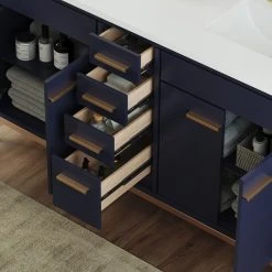 MOD The Wimberley Bathroom Vanity, Double Sink, 60", Navy Blue, Freestanding -Kraus Shop 9b81a57203d99141 3173 w800 h800 b0 p0