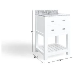 MOD The Nile Bathroom Vanity, Single Sink, 24", Pure White, Freestanding -Kraus Shop 9d81f9e603d9a4a8 8155 w800 h800 b1 p0