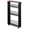 Yamazaki Home Rolling Storage Cart, Steel, Holds 26.4 Lbs, Black -Kraus Shop 9f41b09c025ad65f 9609 w800 h800 b1 p0