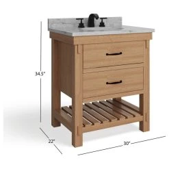 MOD Bosque Bath Vanity, Driftwood, 30", Single Sink, Undermount, Freestanding -Kraus Shop 9f51b1ec03acfe51 7403 w800 h800 b1 p0