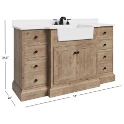 MOD Fermo Bath Vanity, Weathered Fir, 60", Stone Top, Single Sink, Freestanding -Kraus Shop 9f612a6b03d05476 8179 w800 h800 b1 p0