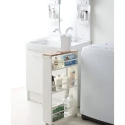 Yamazaki Home Rolling Storage Cart, Steel, Holds 26.4 Lbs, White -Kraus Shop 9fa163e3025ad63c 9603 w800 h800 b0 p0