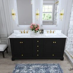 Ancerre Designs Audrey Vanity Set, Black Onyx, 72", Gold Hardware, No Mirror -Kraus Shop a071edc503ef9f3e 4000 w800 h800 b0 p0