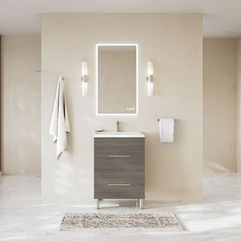 MOD The Mendocino Bathroom Vanity, Gray, 24", Single Sink, Freestanding 3 MOD The Mendocino Bathroom Vanity, Gray, 24", Single Sink, Freestanding