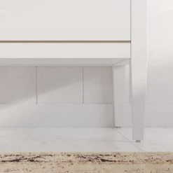 MOD Celios Bathroom Vanity, Single Sink, 48", White With Brass Trim, Freestanding -Kraus Shop a341f40103d05703 8453 w800 h800 b0 p0