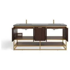 MOD The Malone Bathroom Vanity, Double Sink, 72", Light Walnut, Freestanding -Kraus Shop a371898503c88666 6301 w800 h800 b1 p0