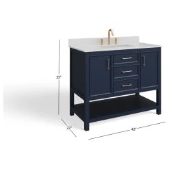MOD The Brody Bathroom Vanity, Single Sink, 42", Navy Blue, Freestanding -Kraus Shop a381481c03d99157 3227 w800 h800 b1 p0