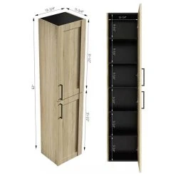 Flairwood Decor The Cosmo 14" Wall Mounted Modern Bathroom Linen Tower, Ace -Kraus Shop a621f82801f45dfd 5293 w800 h800 b1 p0