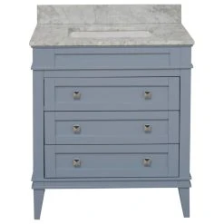 Kitchen Bath Collection Eleanor 30" Bathroom Vanity, Powder Blue, Carrara Marble Top 13 Kitchen Bath Collection Eleanor 30" Bathroom Vanity, Powder Blue, Carrara Marble Top -Kraus Shop a711455a02717287 1588 w800 h800 b1 p0