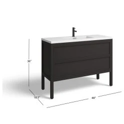 MOD The Shiloh Bathroom Vanity, Single Sink, 48", Charcoal Oak, Freestanding -Kraus Shop a8a19fcb03c74454 3858 w800 h800 b1 p0