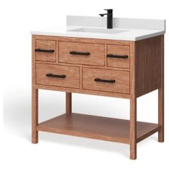 MOD Adal Bath Vanity, Weathered Brown, 36", Single Sink, Freestanding -Kraus Shop aae1c39c03ad07af 2948 w800 h800 b1 p0