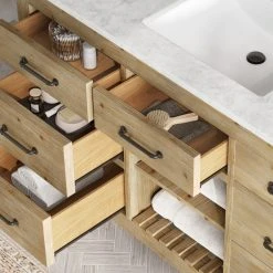 MOD Rawley Bath Vanity, Weathered Fir, 55", Single Sink, Marble Top, Freestanding -Kraus Shop ab113421034728b8 2242 w800 h800 b0 p0