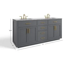 MOD The Yukon Bathroom Vanity, Double Sink, 72", Gray 22 MOD The Yukon Bathroom Vanity, Double Sink, 72", Gray -Kraus Shop acf13e2b03d9a94a 9292 w800 h800 b1 p0