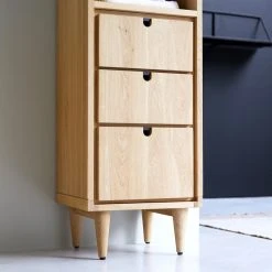 Solid Oak Tall Bathroom Cabinet | Tikamoon Jonak -Kraus Shop aef191b800776857 8350 w800 h800 b0 p0