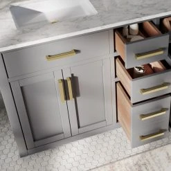 MOD The Yukon Bathroom Vanity, Double Sink, 60", Gray -Kraus Shop af21437f03d9a957 9374 w800 h800 b0 p0