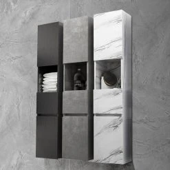 HOMARY Bathroom Cabinet With Drawers Wall Mounted Bathroom Cabinet With Shelf, White -Kraus Shop b191abcd014468ec 2734 w800 h800 b0 p0