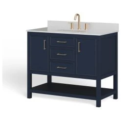 MOD The Brody Bathroom Vanity, Single Sink, 42", Navy Blue, Freestanding -Kraus Shop b251723703d991a1 3227 w800 h800 b1 p0