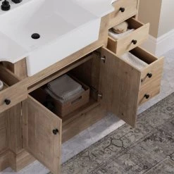 MOD Fermo Bath Vanity, Weathered Fir, 60", Stone Top, Single Sink, Freestanding -Kraus Shop b2f1d30103d05463 8179 w800 h800 b0 p0