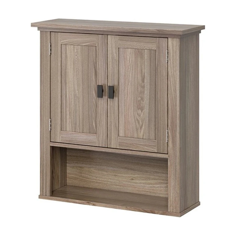 RiverRidge Home RiverRidge Hayward Two-Door Transitional Wood Wall Cabinet In Light Veneer Brown 6 RiverRidge Home RiverRidge Hayward Two-Door Transitional Wood Wall Cabinet In Light Veneer Brown - Image 4