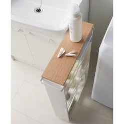 Yamazaki Home Rolling Storage Cart, Steel, Holds 26.4 Lbs, White -Kraus Shop b3416a2a025ad635 9603 w800 h800 b0 p0