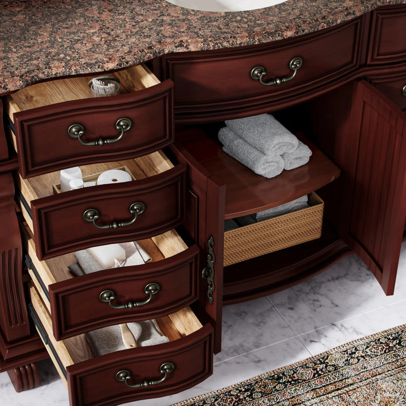 MOD The Finley Bathroom Vanity, Single Sink, 60", Cherry, Freestanding 7 MOD The Finley Bathroom Vanity, Single Sink, 60", Cherry, Freestanding - Image 5