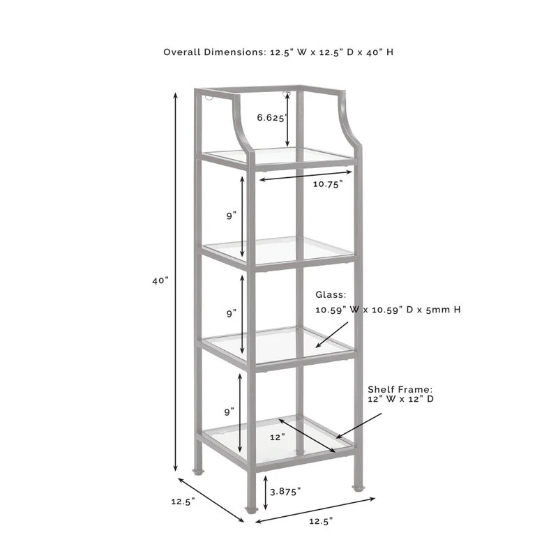 Crosley Aimee Short Etagere Soft Gold 8 Crosley Aimee Short Etagere Soft Gold - Image 6