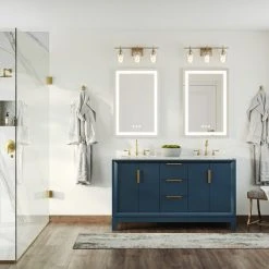 MOD The Ezra Bathroom Vanity, Double Sink, 60", Monarch Blue, Freestanding -Kraus Shop b761d5e203d04698 4241 w800 h800 b0 p0