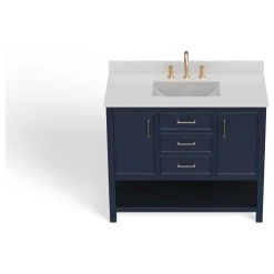 MOD The Brody Bathroom Vanity, Single Sink, 42", Navy Blue, Freestanding -Kraus Shop b82195d003d991a6 3227 w800 h800 b1 p0