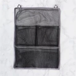Design Imports DII Modern Polyester Fabric And PVC Bath Mesh Shower Bag In Gray -Kraus Shop b8e187d303b680de 1902 w800 h800 b0 p0