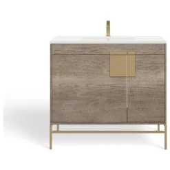 MOD Lockhart Bath Vanity, Taupe, 36", Single Sink, Freestanding -Kraus Shop b941f24f034726a5 9265 w800 h800 b1 p0