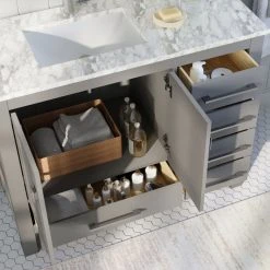 MOD The Ashton Bathroom Vanity, Gray, 42", Single Sink, Freestanding -Kraus Shop bb11cdfe03d9b418 9690 w800 h800 b0 p0