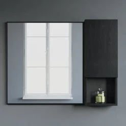 Dowell K&B Supplies Oates 12" Side Cabinet, Black -Kraus Shop bb714eeb03362657 2498 w800 h800 b0 p0