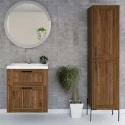 RST Brands Svedin Tall Bathroom Cabinet, Mahogany -Kraus Shop bbd12ee40fc55bd9 9268 w800 h800 b0 p0