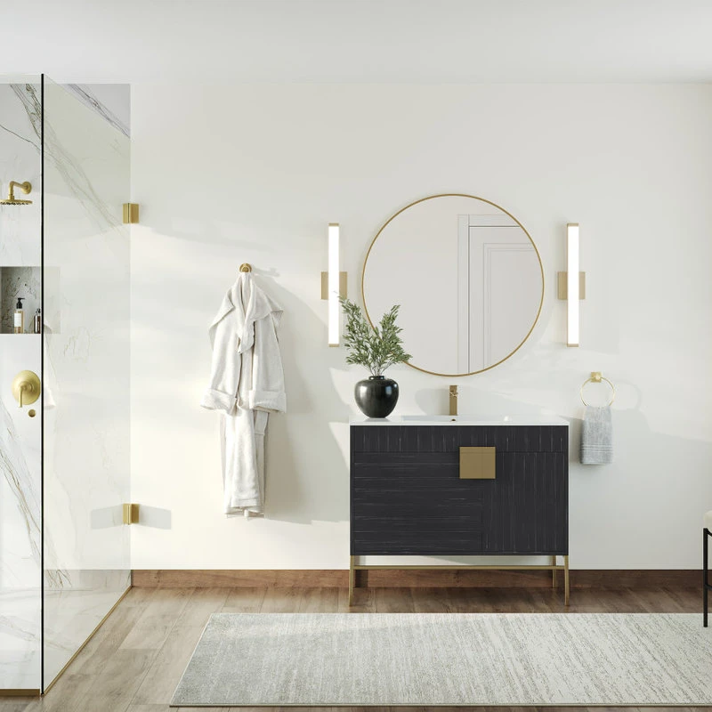 MOD The Lancado Bathroom Vanity, Single Sink, 40", Dawn Gray, Freestanding 5 MOD The Lancado Bathroom Vanity, Single Sink, 40", Dawn Gray, Freestanding - Image 3