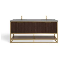 MOD The Malone Bathroom Vanity, Double Sink, 72", Light Walnut, Freestanding -Kraus Shop bcc1c95103c8865c 6301 w800 h800 b1 p0