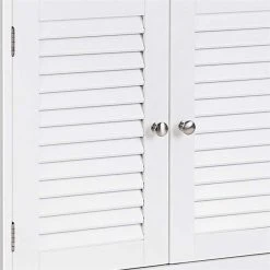 Benjara 11.8" Transitional Wood Bathroom Closet With 1 Open Shelf In White -Kraus Shop bd017eca004aff40 3393 w800 h800 b0 p0