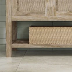 MOD The Kerry Bathroom Vanity, Double Sink, 60", Natural, Freestanding -Kraus Shop bd5114f103d99bba 7519 w800 h800 b0 p0