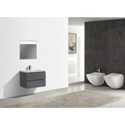 Bathroom Vanity Wholesale INC. Moreno Mob 30" Wall-Mounted Single Bathroom Vanity In High Gloss Gray -Kraus Shop bd814a4b0e2b01ec 2508 w800 h800 b0 p0