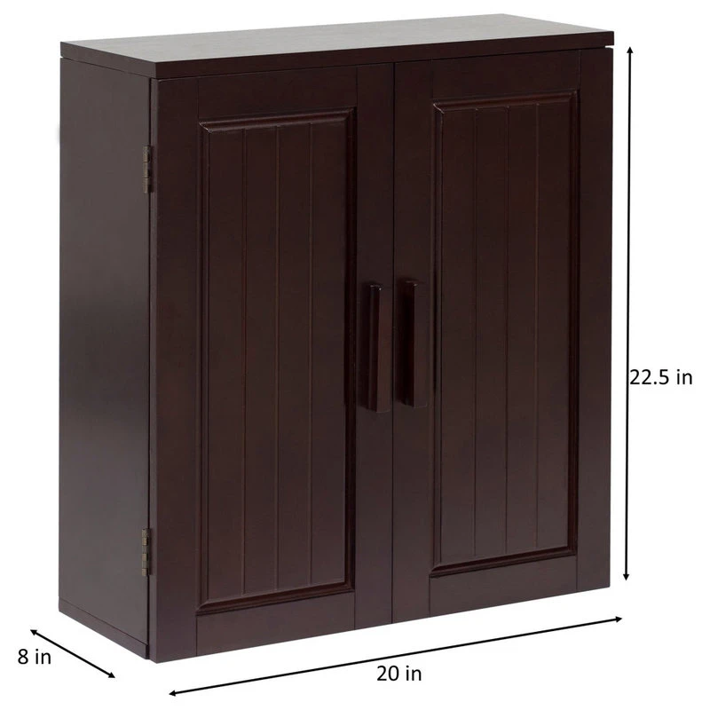 Versanora Wooden Bathroom Storage Wall Cabinet 2 Doors 6 Versanora Wooden Bathroom Storage Wall Cabinet 2 Doors - Image 4