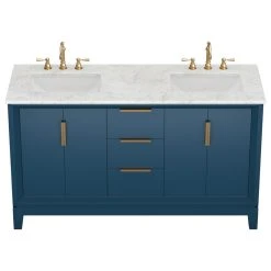 MOD The Ezra Bathroom Vanity, Double Sink, 60", Monarch Blue, Freestanding -Kraus Shop be31c33003d046e2 4241 w800 h800 b1 p0