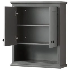 Wyndham Collection Deborah Over-The-Toilet Bathroom Wall-Mounted Storage Cabinet, Gray, Trim -Kraus Shop be611e9802b0d306 2329 w800 h800 b1 p0