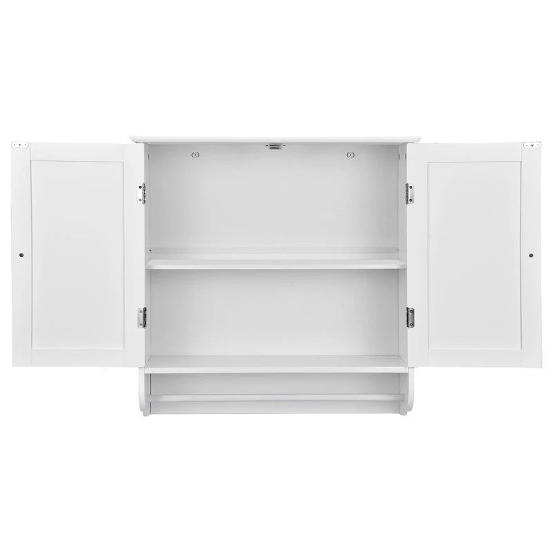 Costway Wall Mounted Bathroom Medicine Cabinet Storage Cupboard W/ Towel Bar 6 Costway Wall Mounted Bathroom Medicine Cabinet Storage Cupboard W/ Towel Bar - Image 4