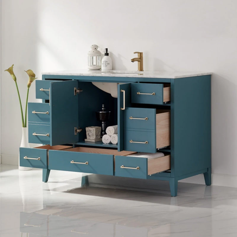 Altair Sutton Royal Green Bathroom Vanity Set, 48", Without Mirror 6 Altair Sutton Royal Green Bathroom Vanity Set, 48", Without Mirror - Image 4