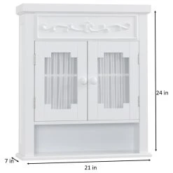 Versanora Wooden Bathroom Wall Storage Cabinet, White -Kraus Shop c09171340111ebae 7108 w800 h800 b1 p0