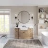 MOD Fermo Bath Vanity, Weathered Fir, 60", Stone Top, Single Sink, Freestanding