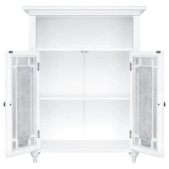 Versanora Wooden Bathroom Floor Storage Cabinet, White -Kraus Shop c311432c0111e52f 8467 w800 h800 b1 p0