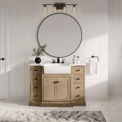 MOD Fermo Bath Vanity, Weathered Fir, 48", Single Sink, Freestanding